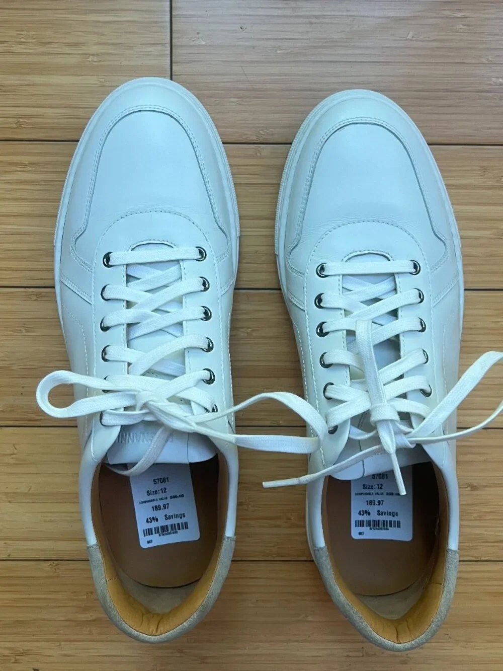 MAGNANNI White Leather Low-Top Sneakers